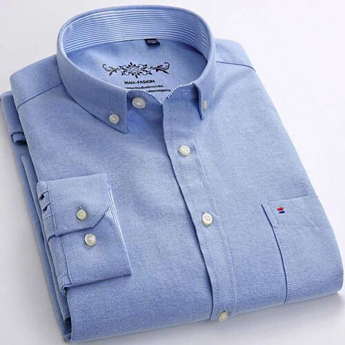Shirt Autumn Mens Casual Loose Oxford Spinning Solid Color