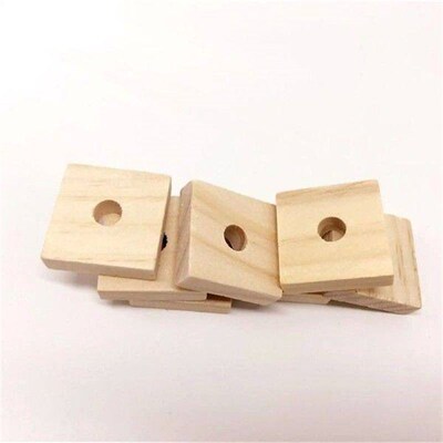 100Pcs Bird Chewing Bs Wood Cubes Bird Cage Toy Cage