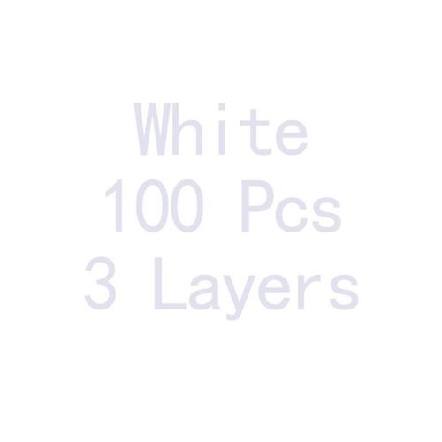 50Pcs Black Face Mask Surgical Disposable 3 Layers Medical