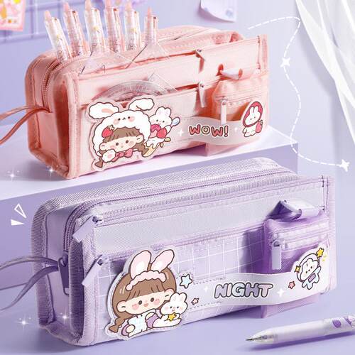 Korea Cute Pencil Cases for Girls Pencilcase Waterproof Canv