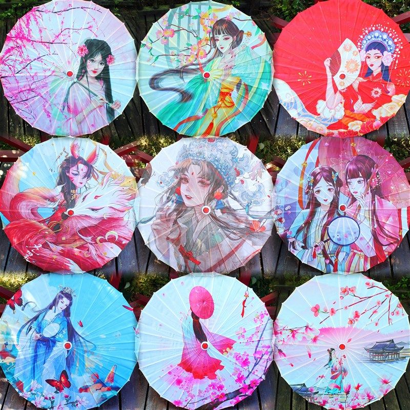 古风仕女美女大唐不夜城装饰拍照道具伞古装油纸伞儿童舞蹈走秀伞,家居饰品,工艺伞,淘宝优惠券,粉丝福利购,淘宝优惠卷