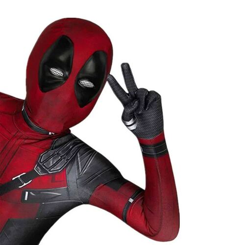 Superhero Deadpool Costume Halloween Cosplay Jumpsuit Boys F