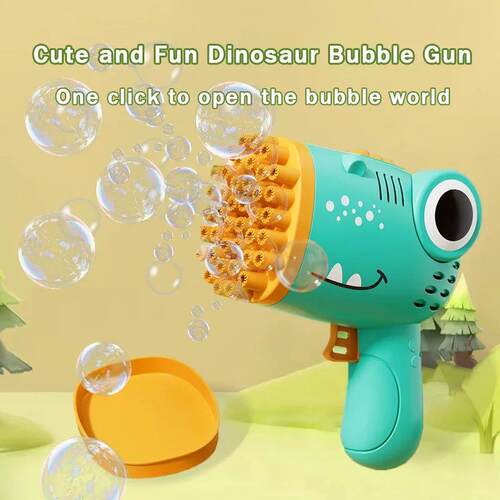 40 Hole Dinosaur Bubble Handheld Bubble Machine, Electric Bu