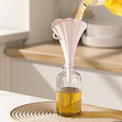 11.5x9cm ABS Foldable Funnel Kitchen Tool With Support Rod