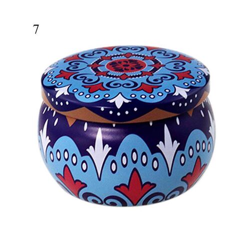 Aromatherapy Christmas Metal Tin Jars Coffee Tea Spice Candy