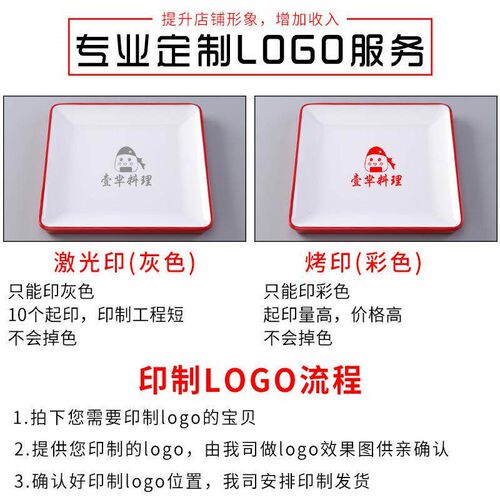Melamine tableware Nordic style plastic plate rectangular