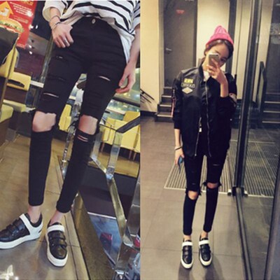 Women black Jeans Hih Waist Jeans Woman denim skinny pants