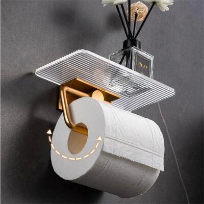 Metal Bathroom Accessories Toilet Paper Holder Organizer Wal