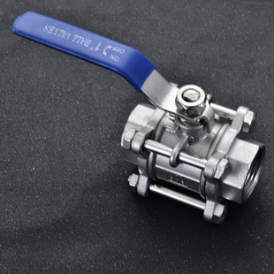 球内螺纹丝扣3PC门分分1寸DN15 31L不锈钢三片式