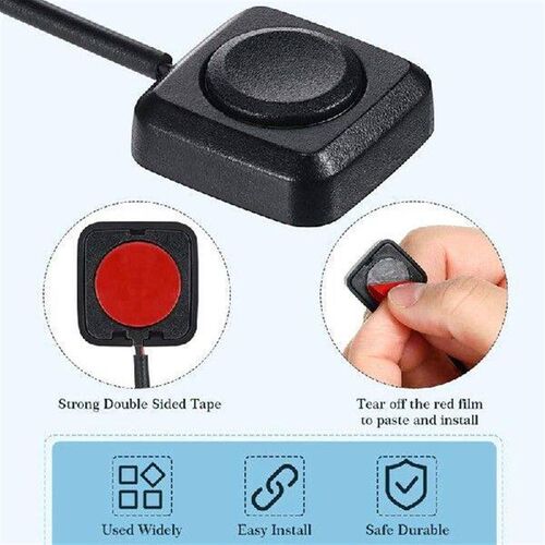 4 PCS Momentary Push Button On Off Switch Black Plastic