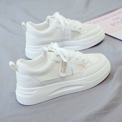 White Shoes Womens 2025 New Womens Shoes Thick Sole Spring