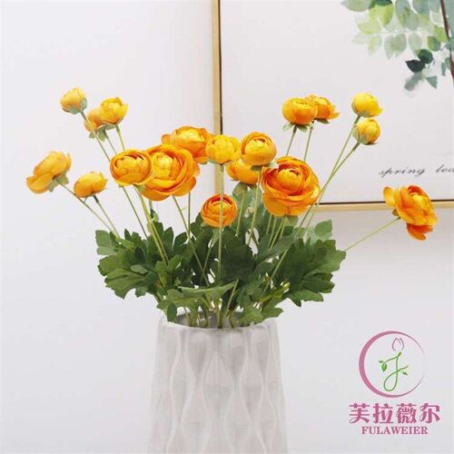 4 head dew lotus artificial flower 4 head camellia fake flow
