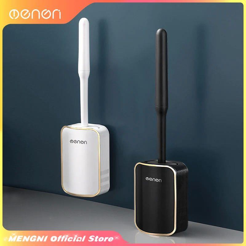 MENGNI-Luxury Toilet Brush Bathroom Wall-mount Quick Drainin - 实物图