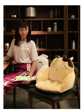 Integrally sedentary office chair cushion cushions the seat