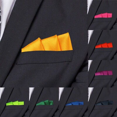 Satin Handkerchief For Men Candy Color Mens Suits Pocket Squ