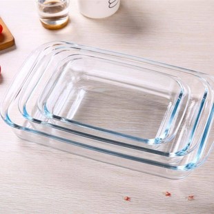tempered glass dish microwave oven pan risotto dish rectan