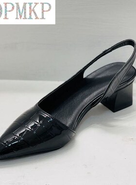 Genuien Leather Vintage Pointed Toe Women Shoes Pumps Spring