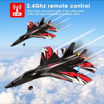 SU27 RC Plane 2.4G 2CH Remote Control Flying Glider With LED