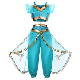 6 7 8 10 Yrs Aladdin Magic Lamp Jasmine Costume Cosplay Outf