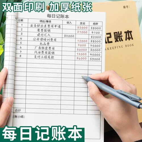 Daily Accounting Book for Business and Personal Finance, Rec
