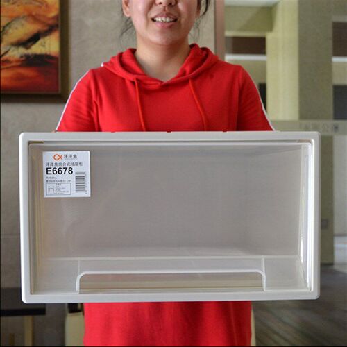 Storage Box Plastic Extra Large Drawer Type Transparent Mult