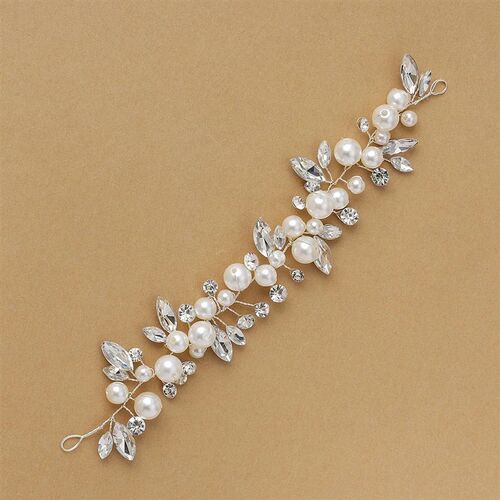 Bride Wedding Headdress Pearl Horse Eye Drill Short Hair Cha