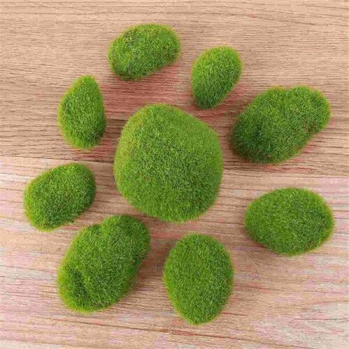12 Pcs Simulation Moss Stone Plant Decoration for Aquariums