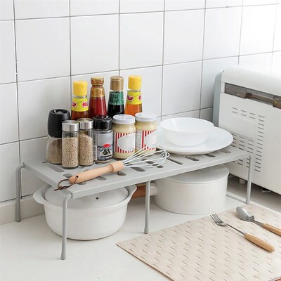 Retractable Shelf Stackable Sliding Rack Organizer Shelfs Ki
