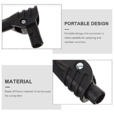 2pcs Tent Connectors Camping Accessories Black 8.5mm Joint