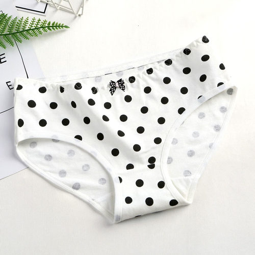 Womens Cotton Mid-rise Underwear Comfortable Girls Briefs S