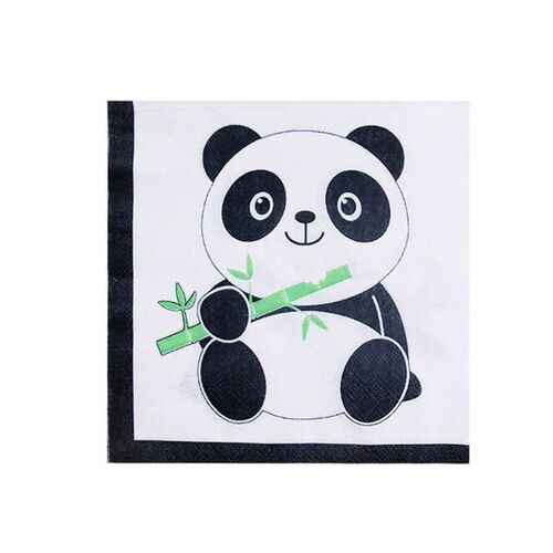 Panda Theme Kids Birthday Party Supplies Bamboo Paper Straw