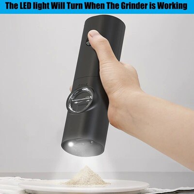 Electric Automatic Mill Pepper And Salt Grinder With LED Lig