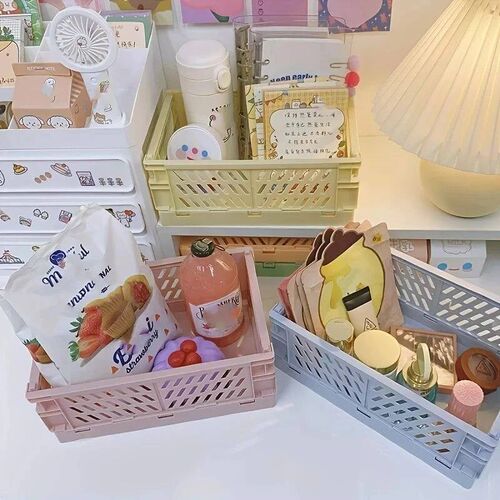 Plastic Foldable Storage Crate Folding Box Basket Stackable