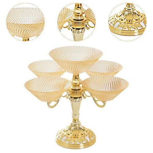 Rotating Snack Serving Tray Light Luxury Fruit Plate for