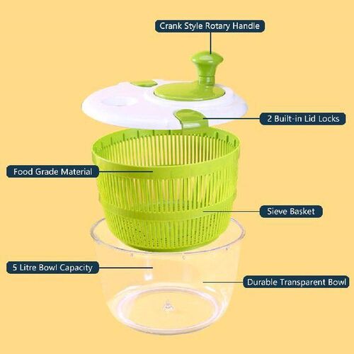 Kitchen Accessories Quick Dry Design Manual Plastic Salad