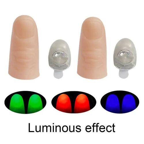 2pcs Thumbs Led Light up Toys Kids Magical Trick Props Funny