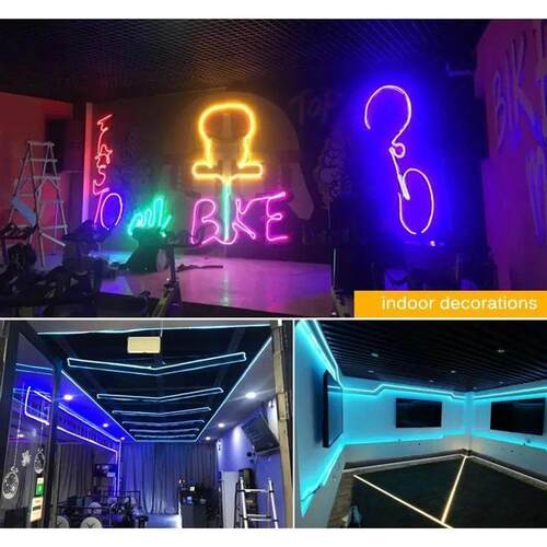 Neon LED Light Strip Flexible Silicone Set 5M 600 Lights Emb