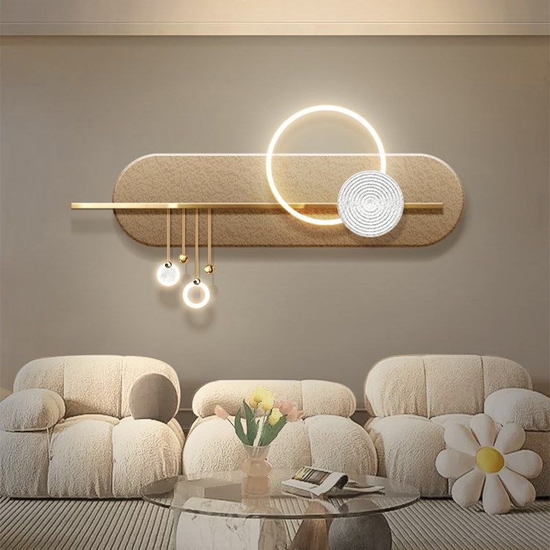 奶油风卧室床头装饰画客厅沙发背景墙侘寂风立体发光壁画主卧挂画,家居饰品,氛围画/灯画,淘宝优惠券,粉丝福利购,淘宝优惠卷