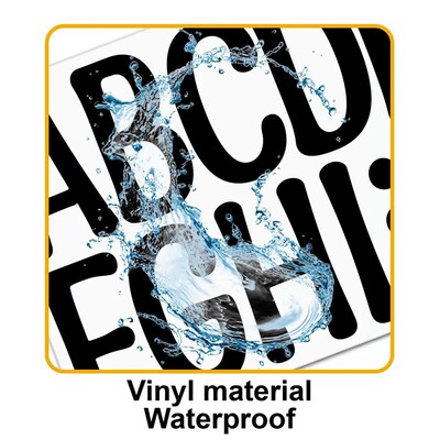 4-inch Big Letter Sticker 3 sheets Number Alphabet Vinyl Art