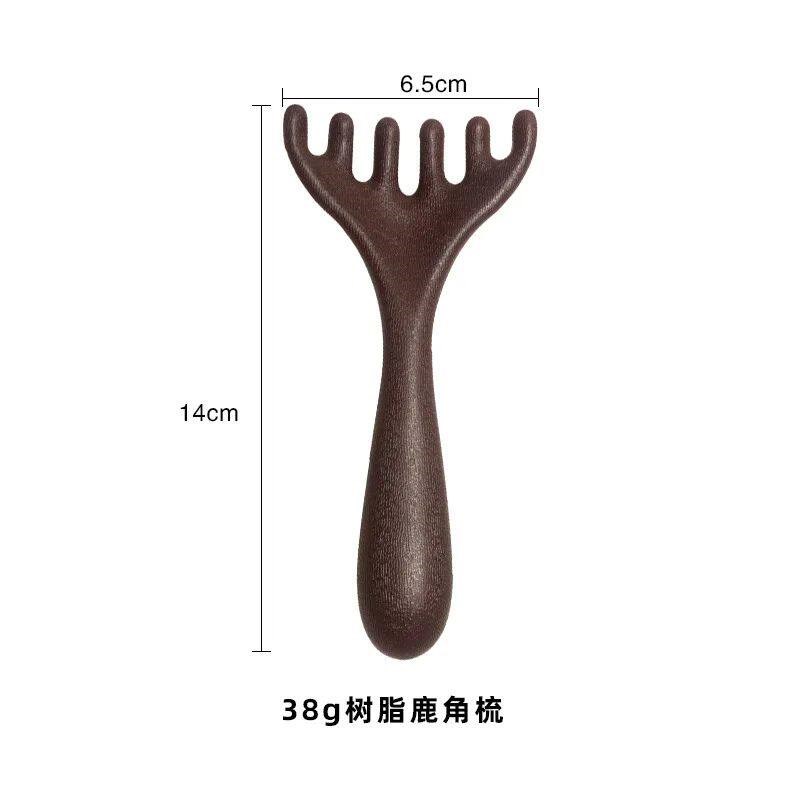 Antler comb six claws dual massage head meridian comb anti-s - 实物图