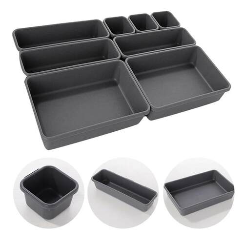 8pcs/set Adjustable Drawer Organizer Box Trays Make Up Cosme