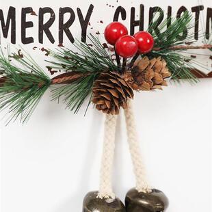 Christmas decorations rattan ring bells window glass door wa