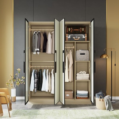 全铝合金焊接整板金属衣橱柜定制小户型卧室家用202年新款爆款柜