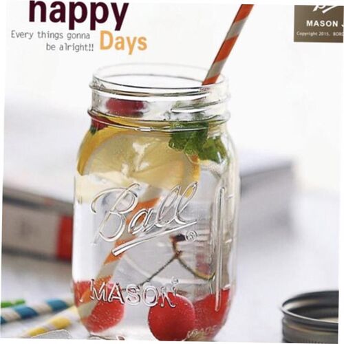 2pcs 500ml Ball Wide Mouth Mason Jars with Airtight lids
