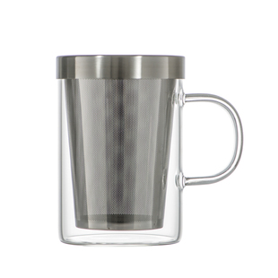 玻璃杯男不锈钢过滤网带把泡茶杯彩色带盖女水杯办公茶水分离杯子