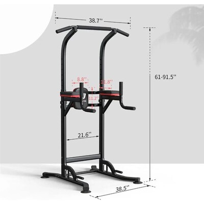 Pull Up Bar Power Tower Dip Bar Station Dip Stand Multi-Func