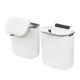 Plastic wall mounted trash can with sliding cover kitchen
