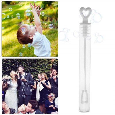 12-100pcs Love Heart Wand Tube Bubble Soap Bottle Playing Fu