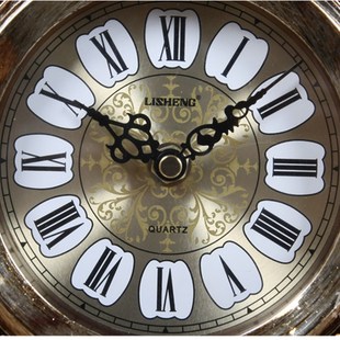 丽盛欧式座钟时钟客厅卧室台面创意钟表摆件时尚台钟整点报时