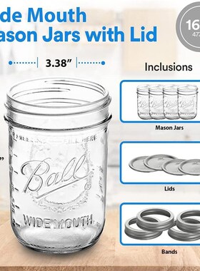 Wide Mouth Mason Jars Pint Size Jars